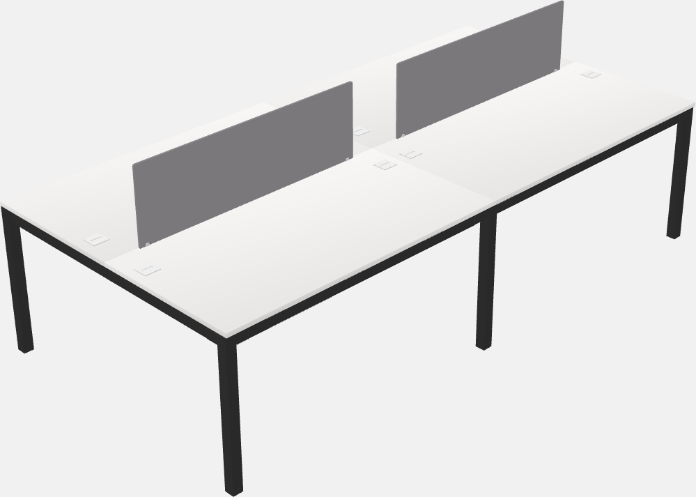 Shared rectangular desk