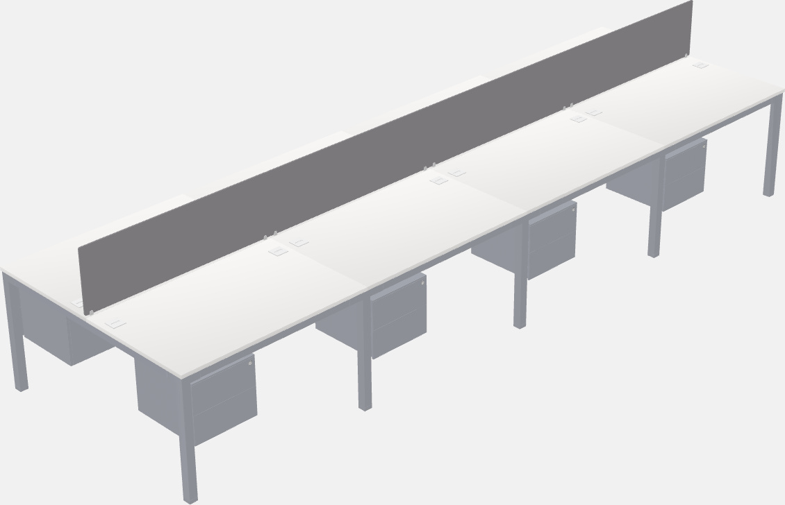 Escritorio rectangular compartido