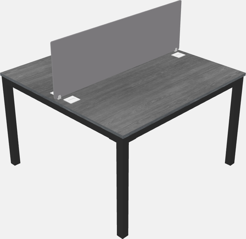 Nakabahaging rectangular desk