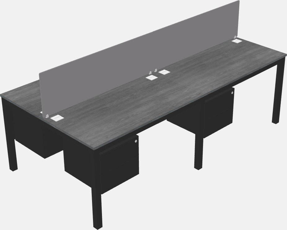 Shared rectangular desk