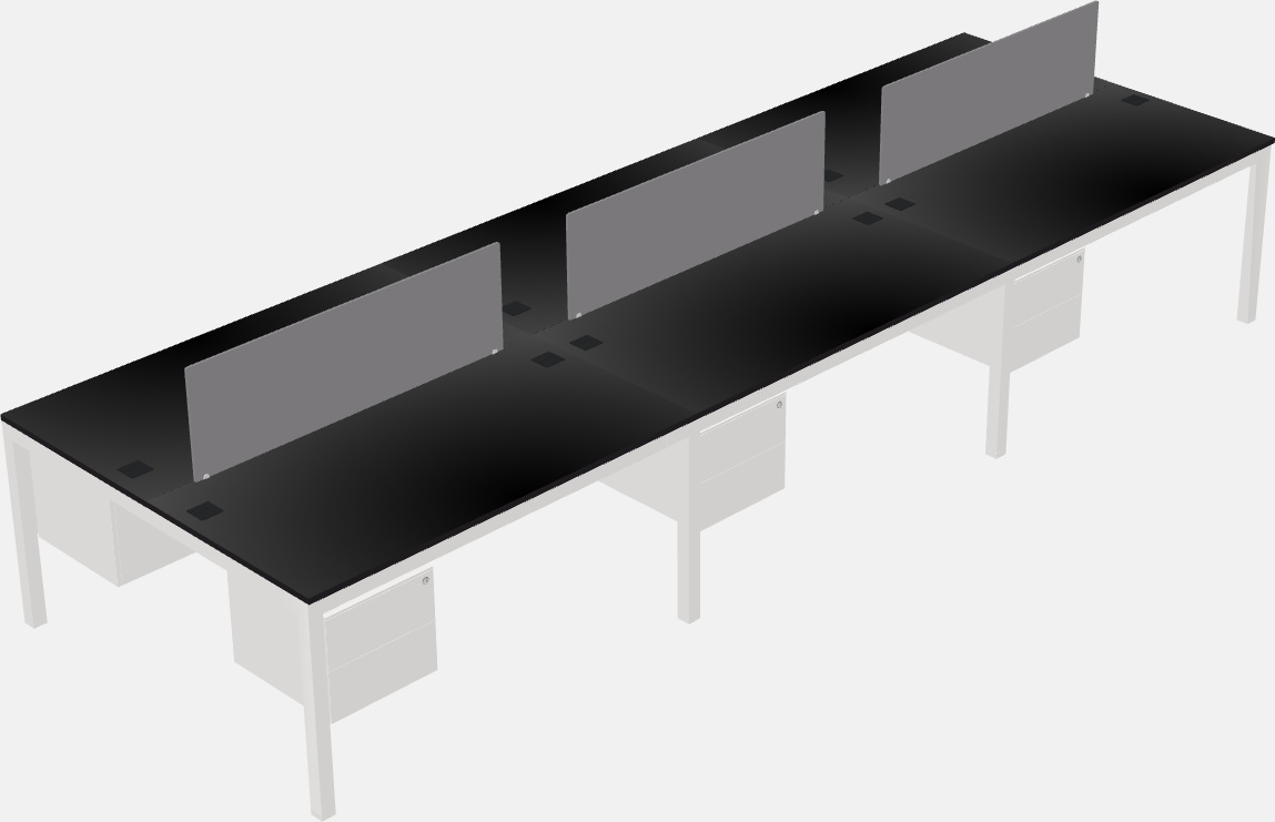 Escritorio rectangular compartido