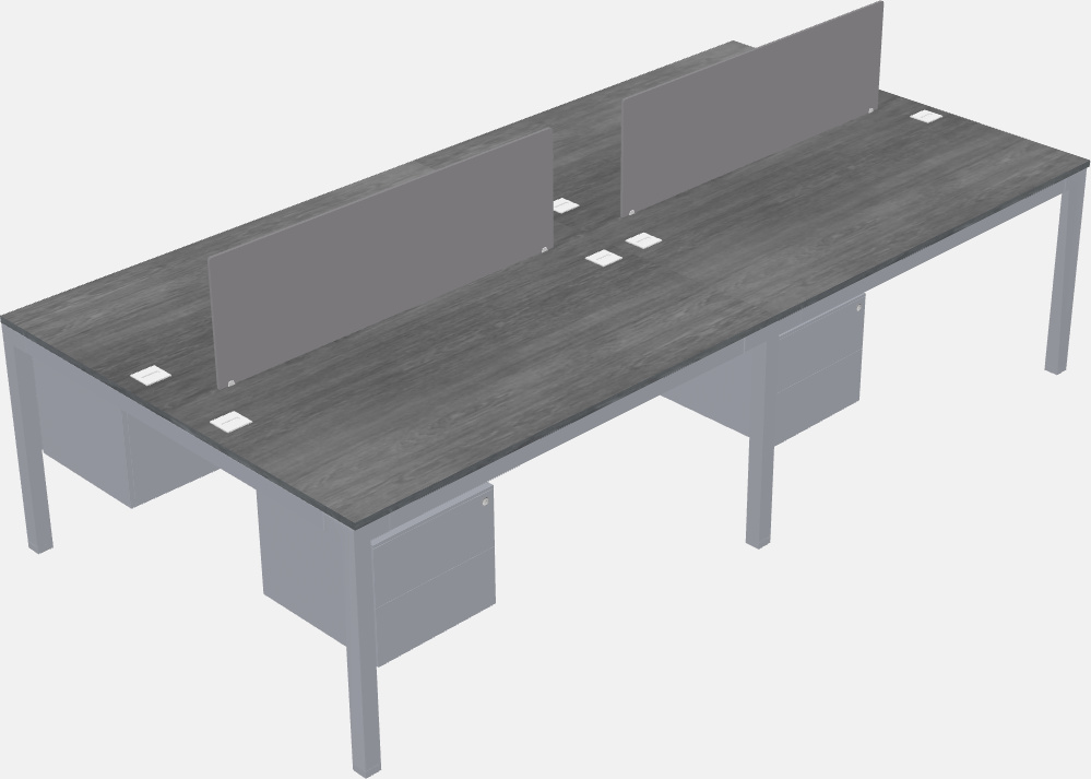 Escritorio rectangular compartido