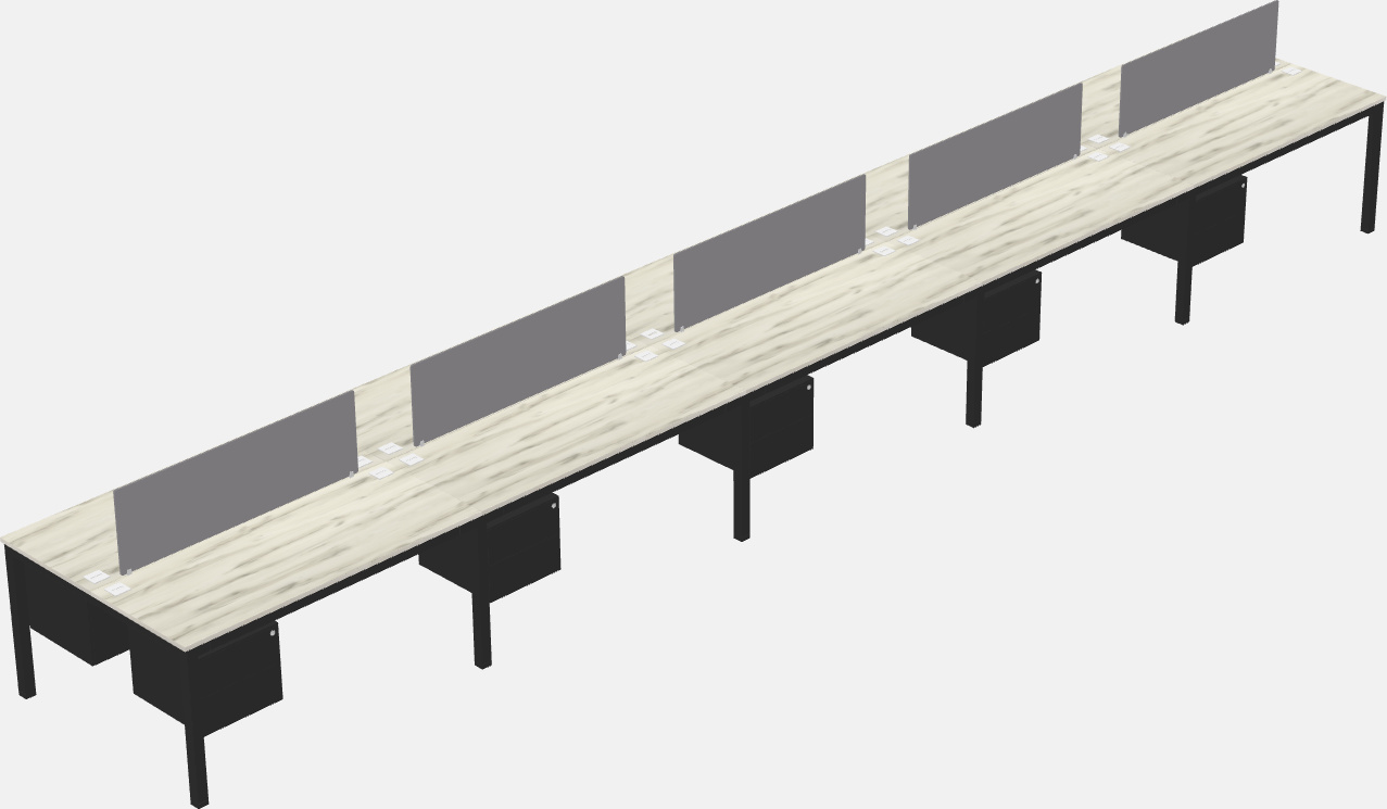 Escritorio rectangular compartido