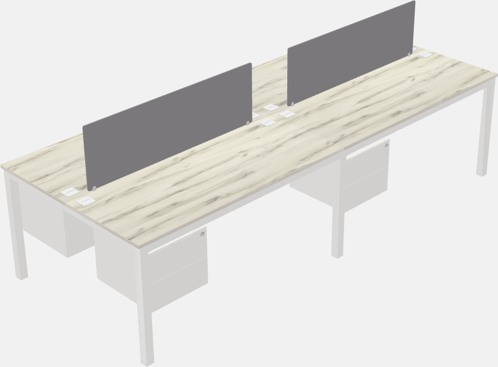 Shared rectangular desk