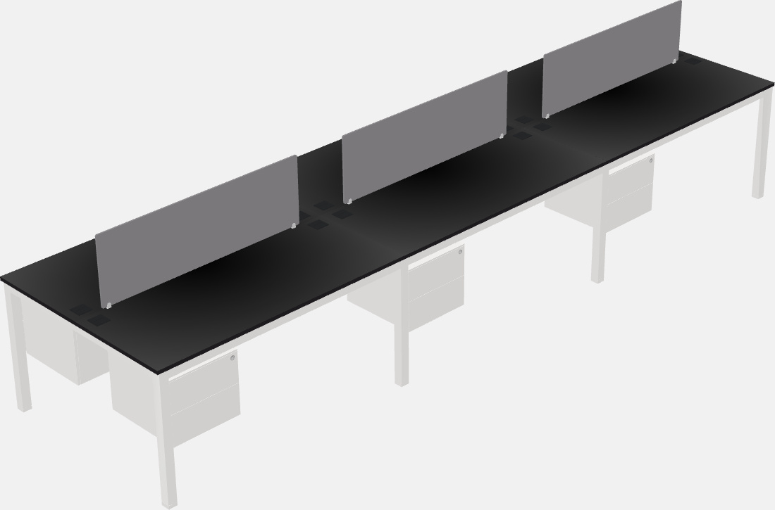 Escritorio rectangular compartido