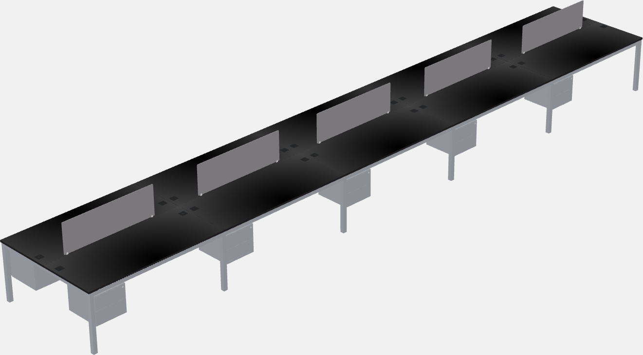 Escritorio rectangular compartido