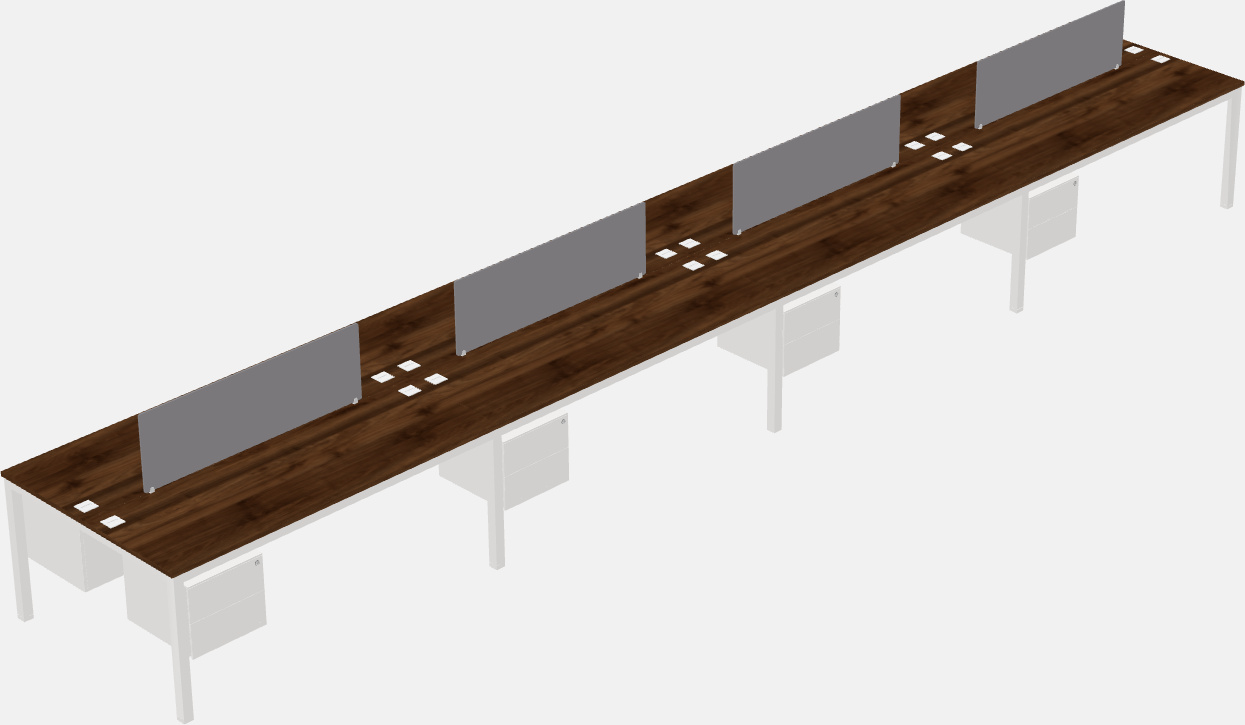 Nakabahaging rectangular desk