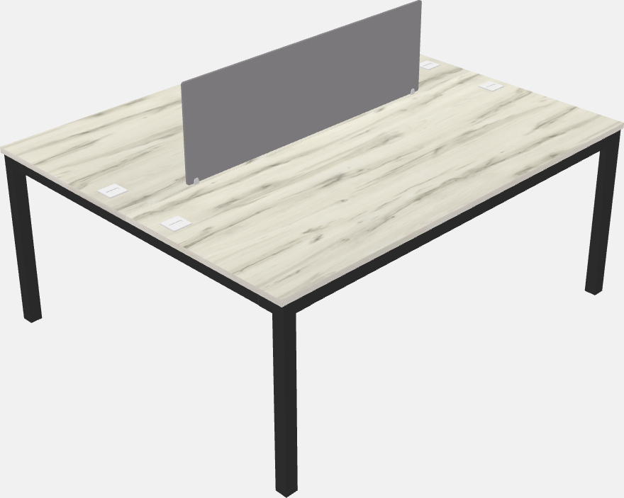 Nakabahaging rectangular desk