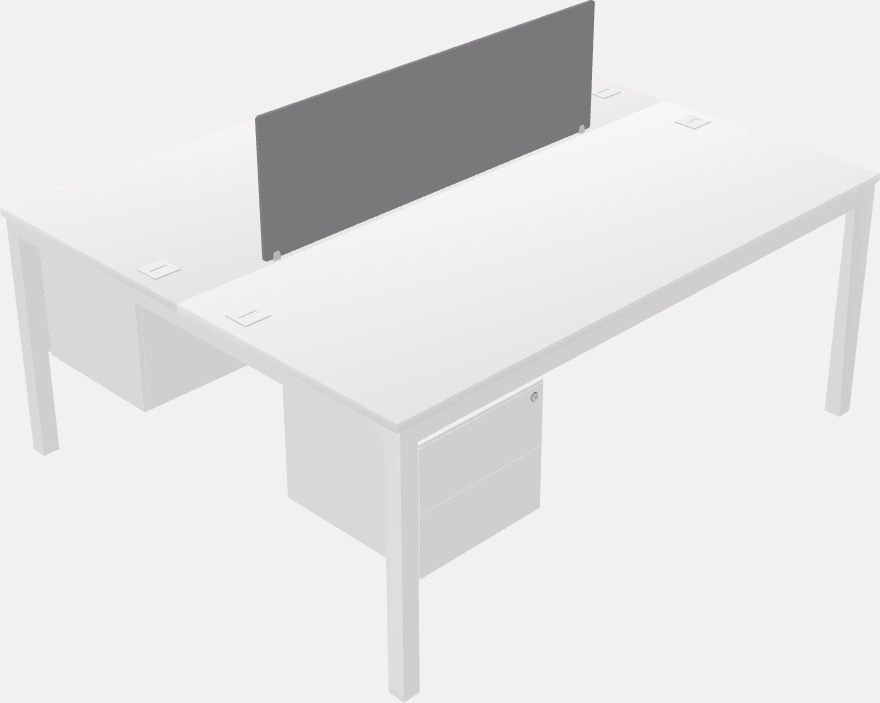 Nakabahaging rectangular desk