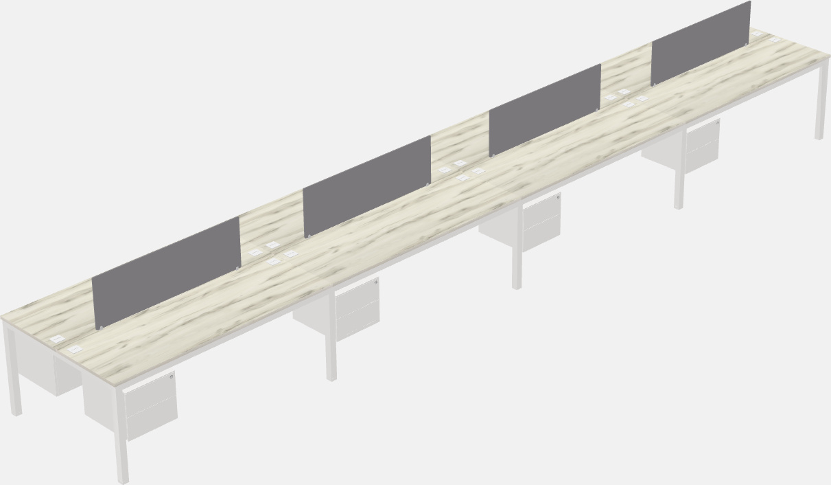 Escritorio rectangular compartido