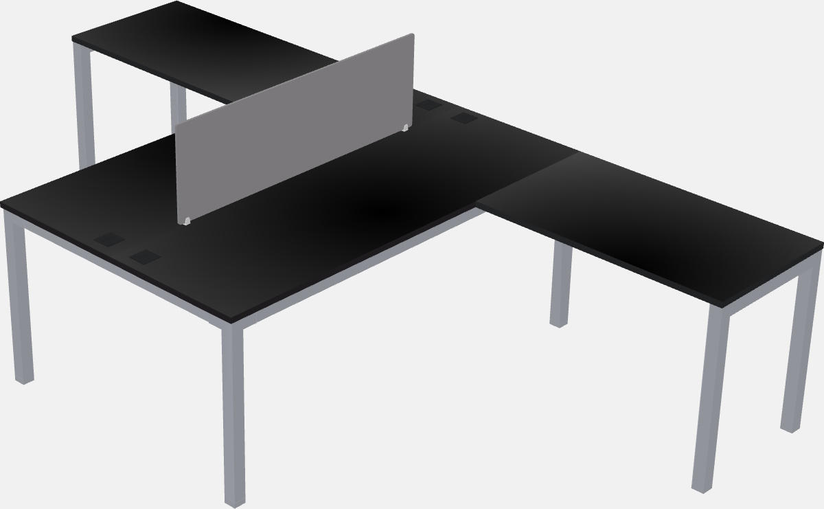 Nakabahaging l-shaped desk