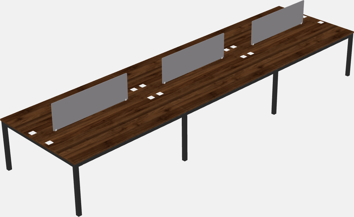 Shared rectangular desk