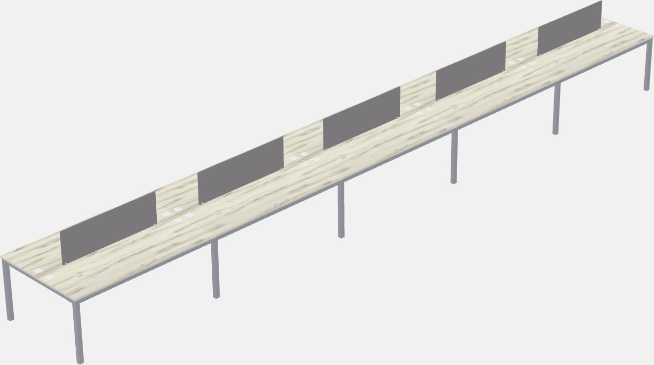 Escritorio rectangular compartido