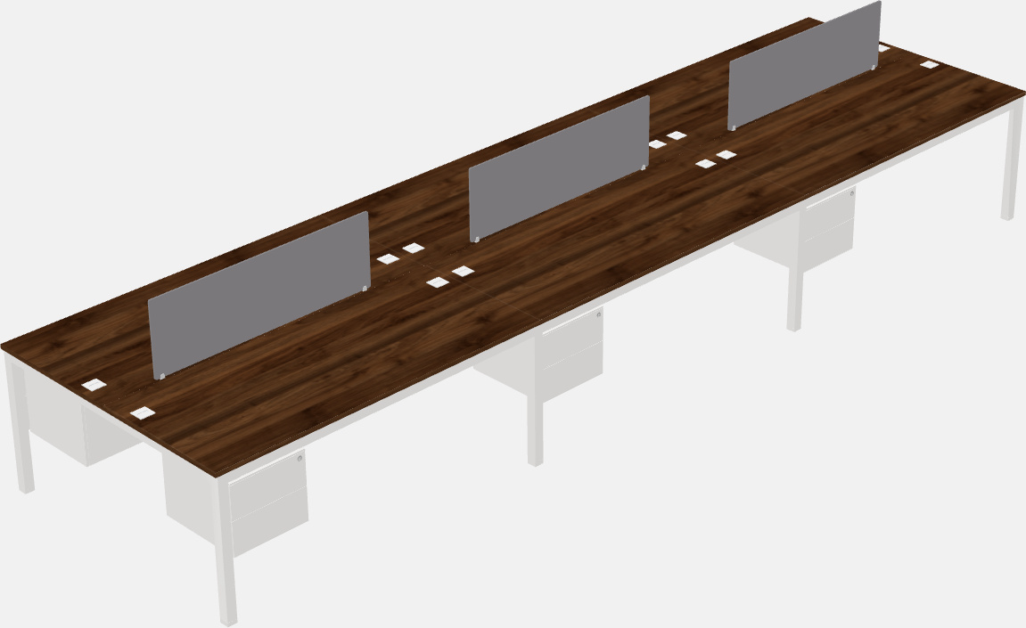 Escritorio rectangular compartido