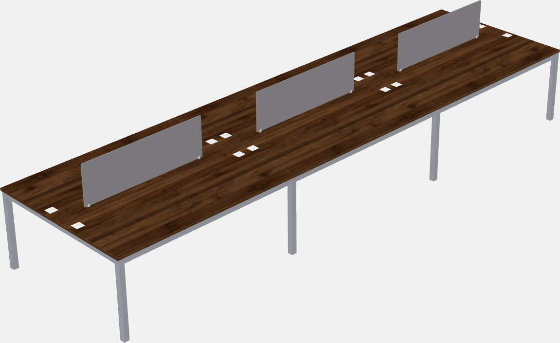 Nakabahaging rectangular desk