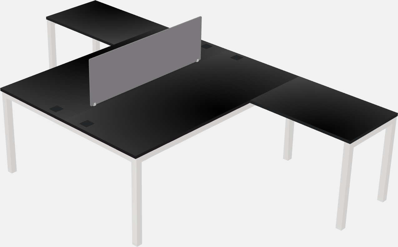 Nakabahaging l-shaped desk