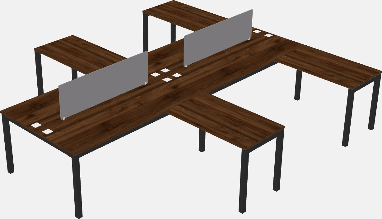 Bureau partagé en forme de l