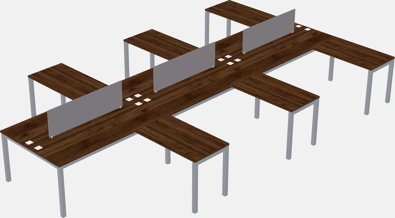 Bureau partagé en forme de l