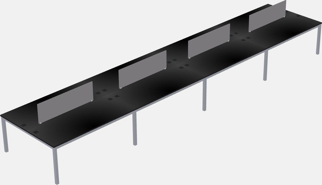 Escritorio rectangular compartido