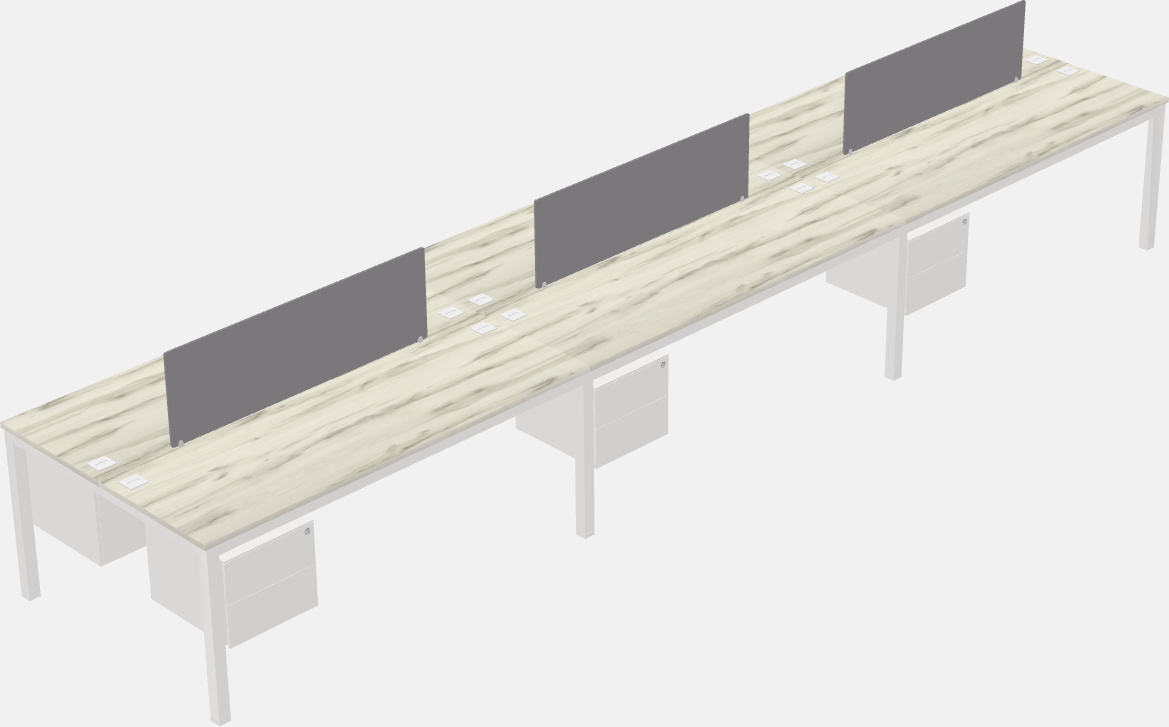 Escritorio rectangular compartido