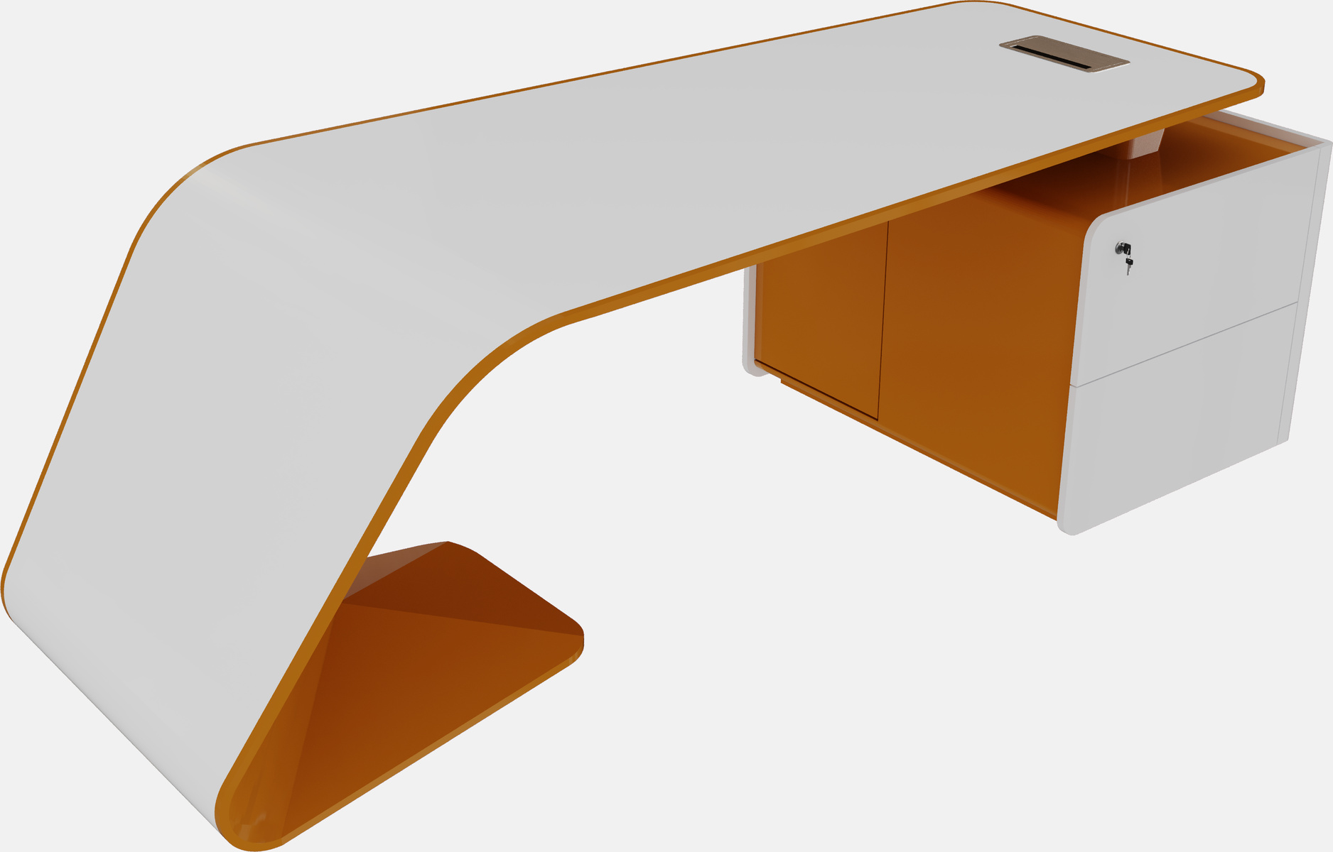 Executive high-gloss desk