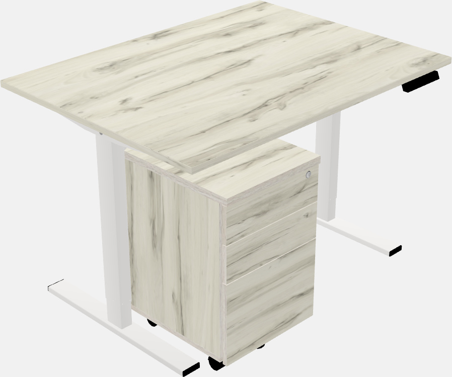 Sit-to-stand rectangular deep table