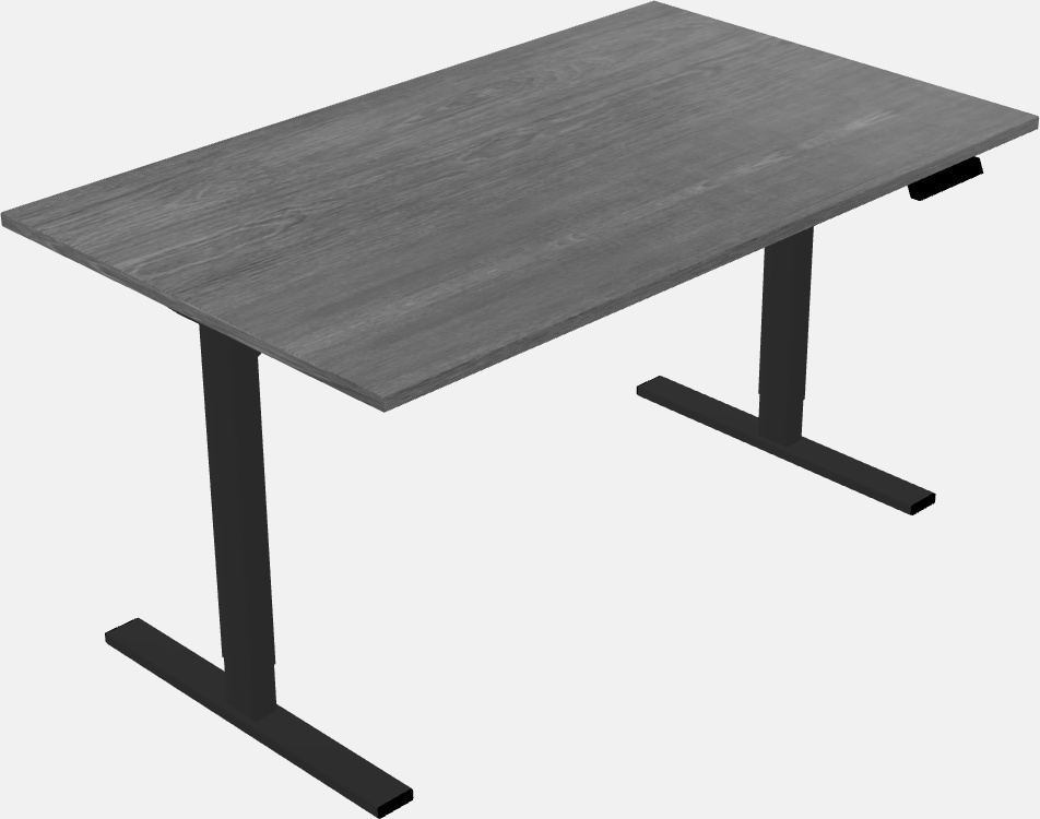 Mesa profunda rectangular para sentarse y pararse