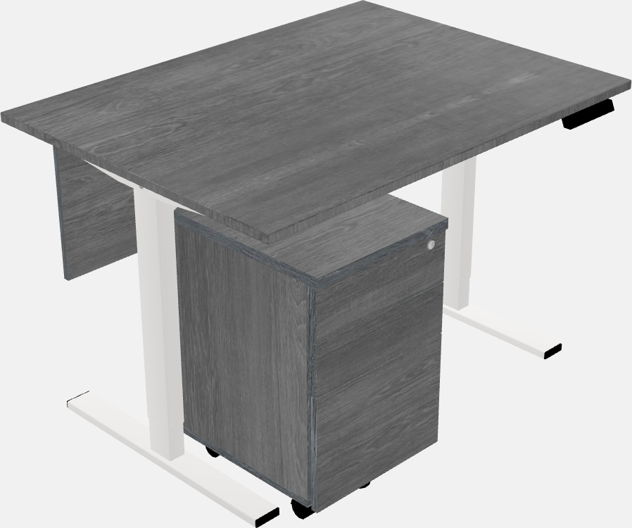 Sit-to-stand rectangular deep table