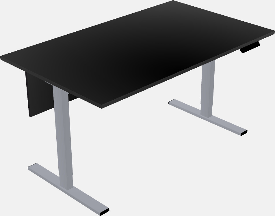 Mesa retangular profunda sit-to-stand