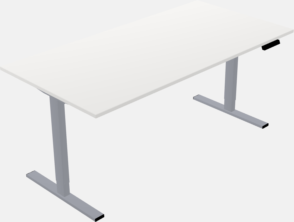 Sit-to-stand rectangular deep table