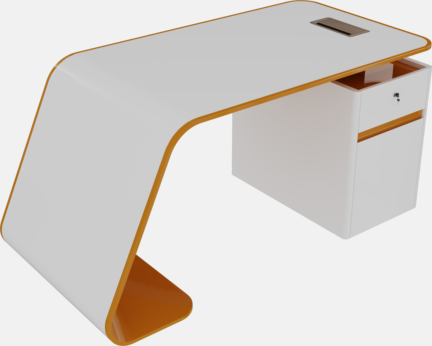 Executive high-gloss desk