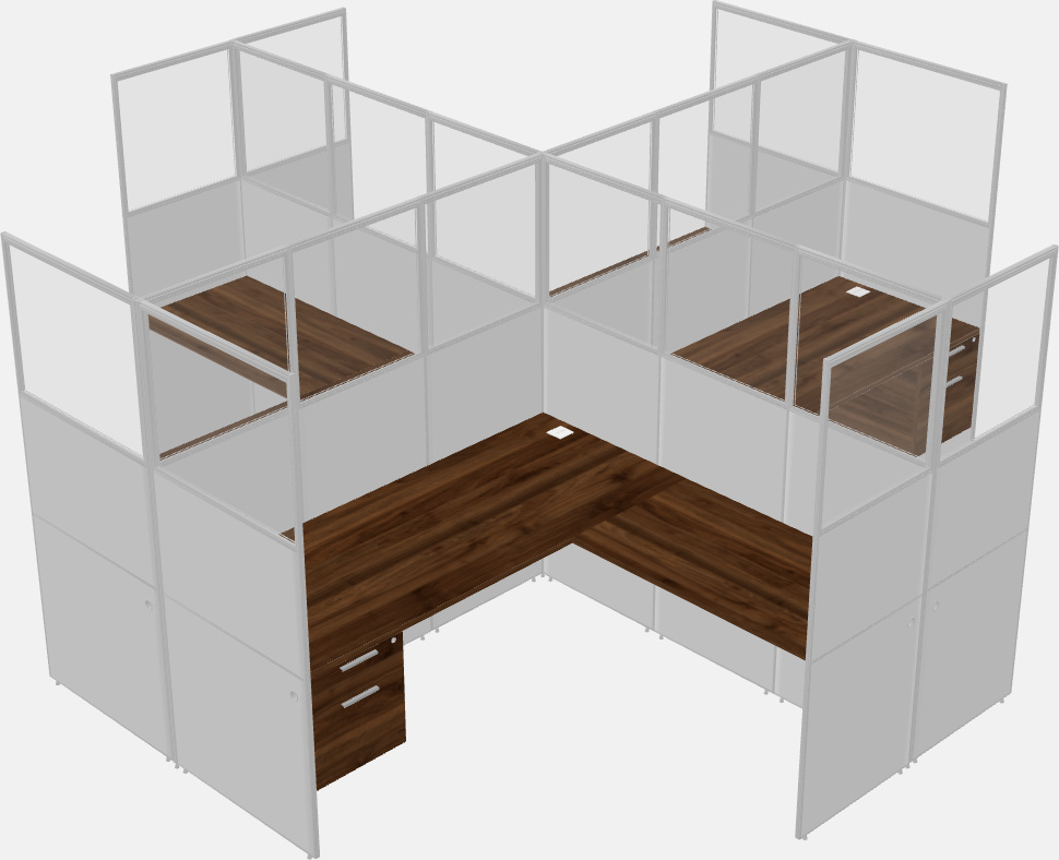 Cubicoli condivisi a forma di l