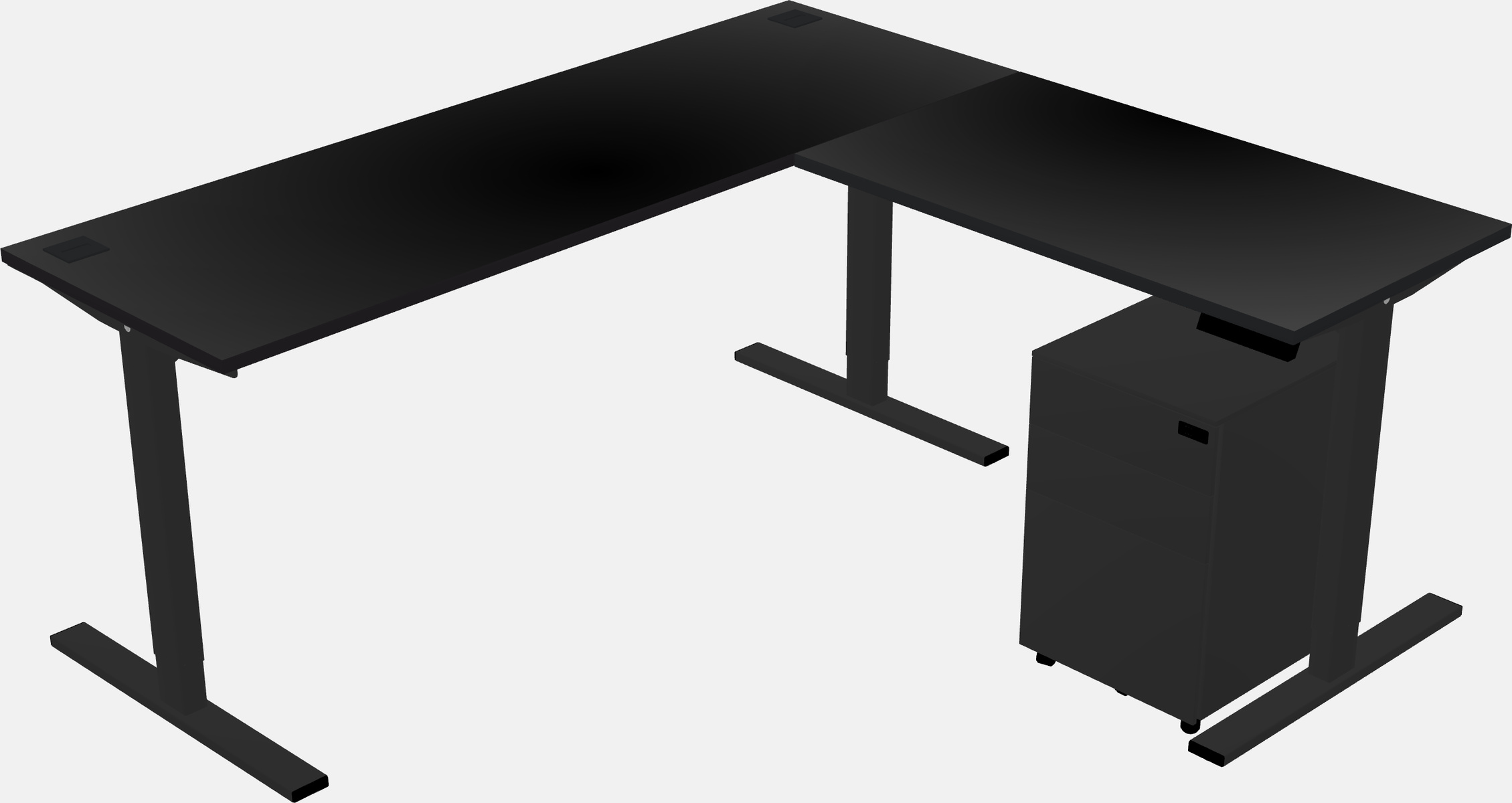 Sit-to-stand na l-shaped na mesa