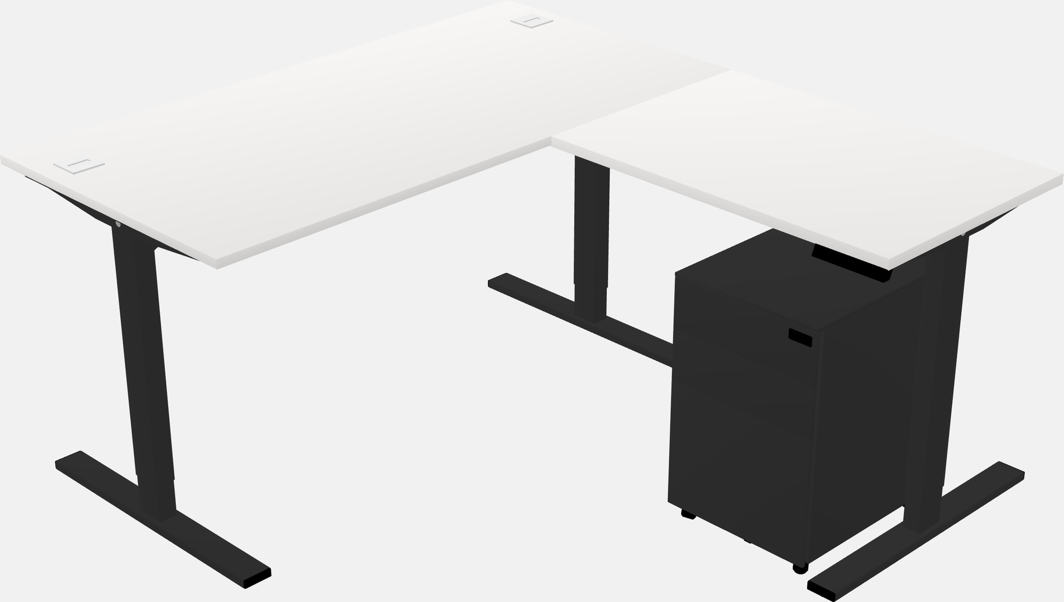 Sit-to-stand na l-shaped na mesa