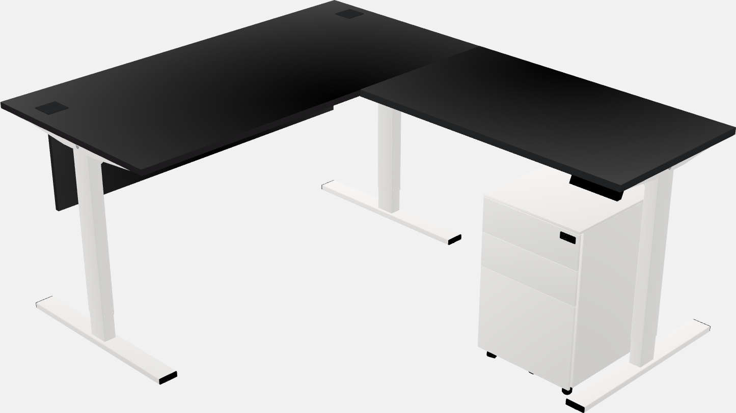 Sit-to-stand na l-shaped na mesa