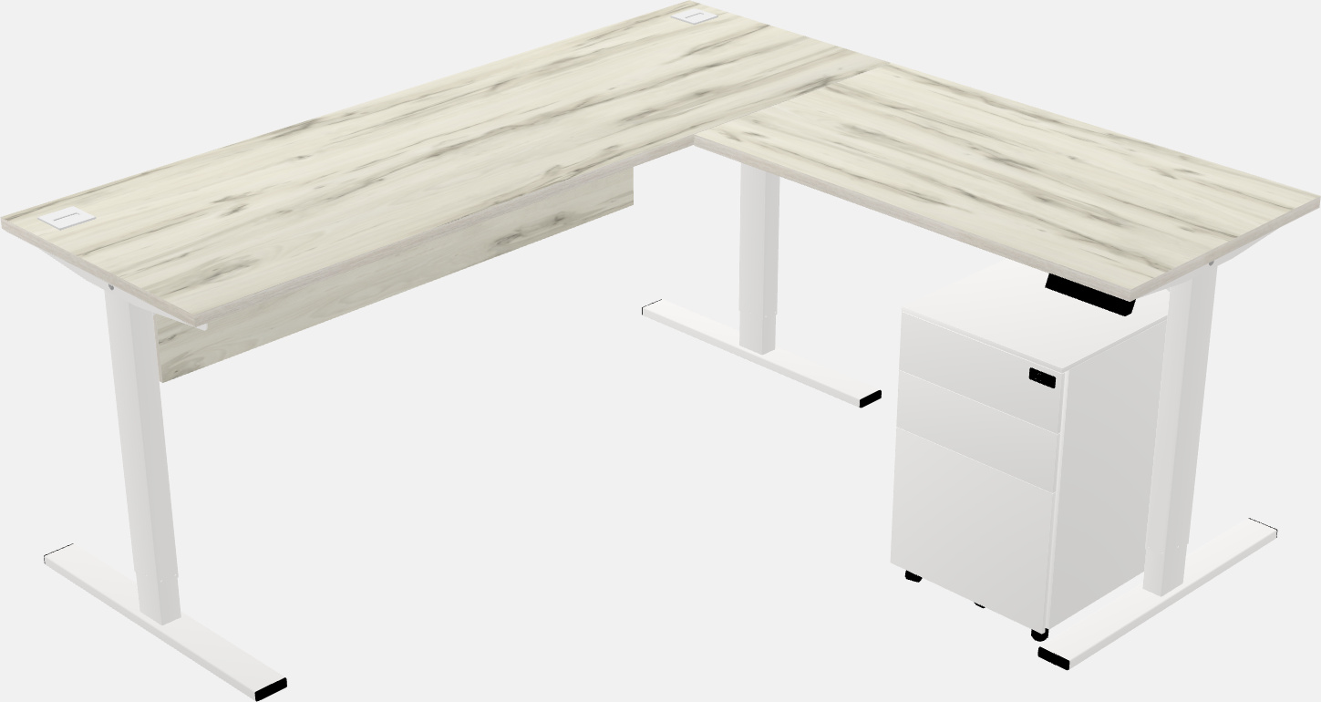 Sit-to-stand na l-shaped na mesa