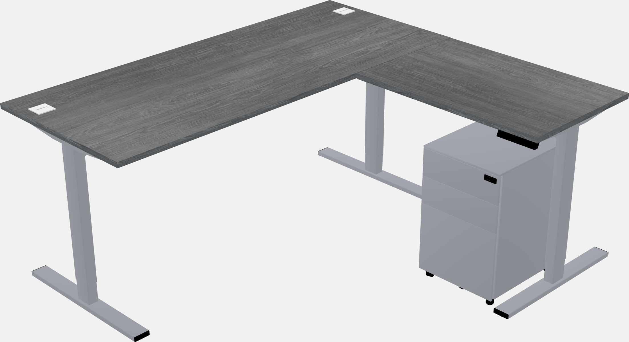 Sit-to-stand na l-shaped na mesa