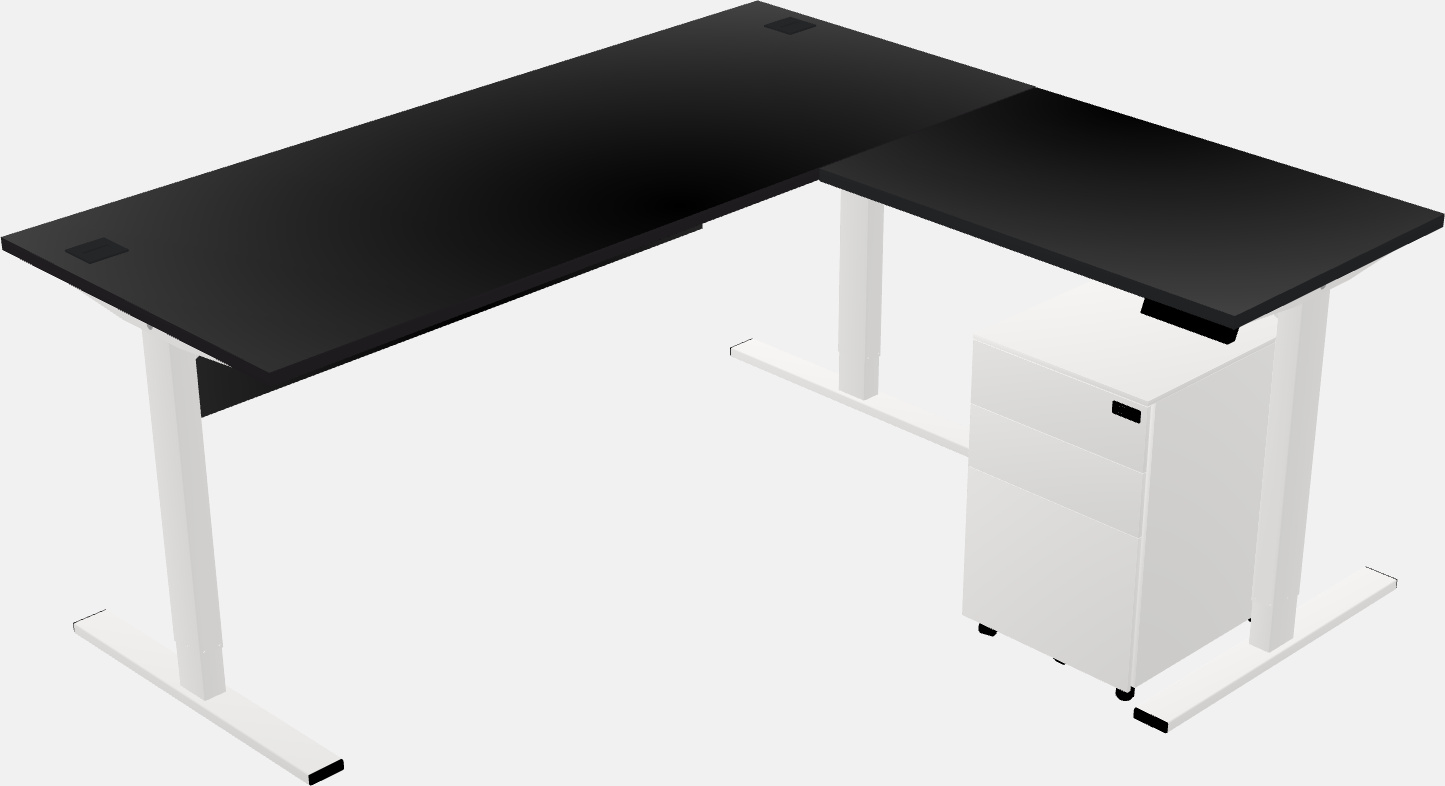 Sit-to-stand na l-shaped na mesa