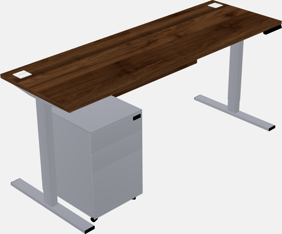 Sit-to-stand na rectangular desk