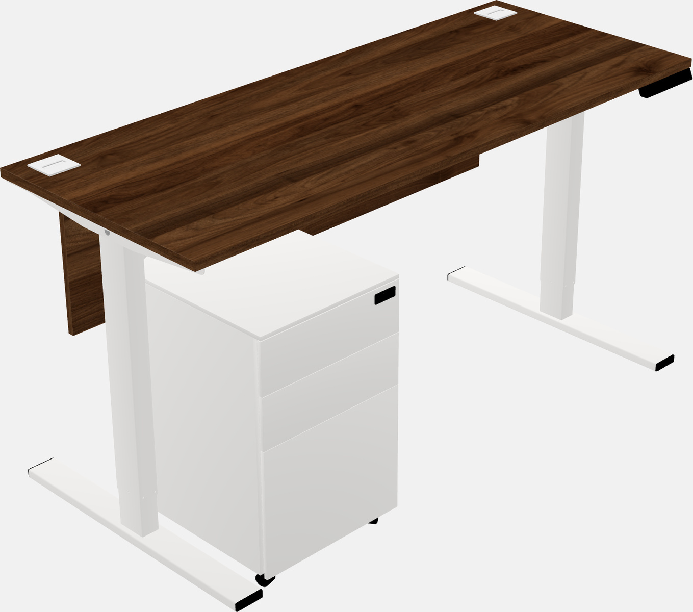 Sit-to-stand na rectangular desk