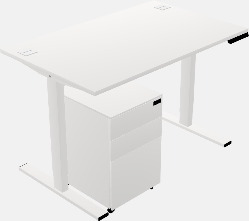 Bureau rectangulaire assis-debout