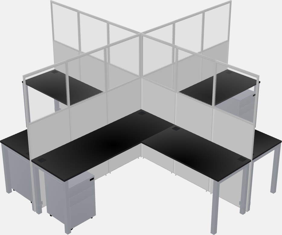 Cubicoli condivisi a forma di l