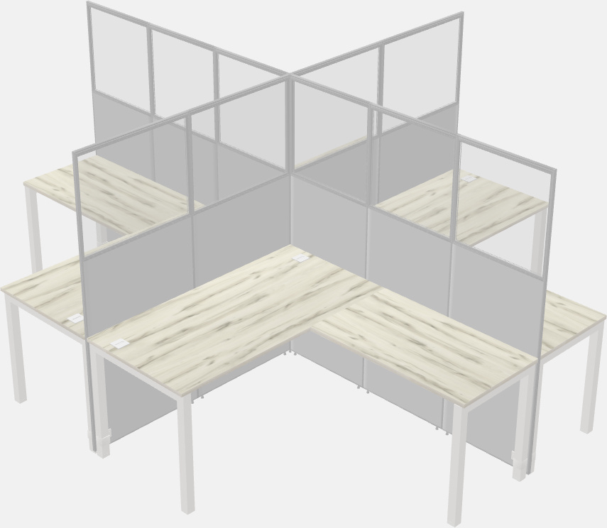 Cubicoli condivisi a forma di l