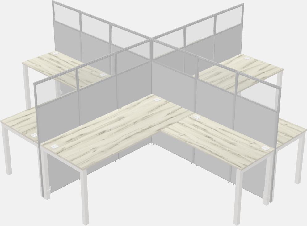 Cubicoli condivisi a forma di l