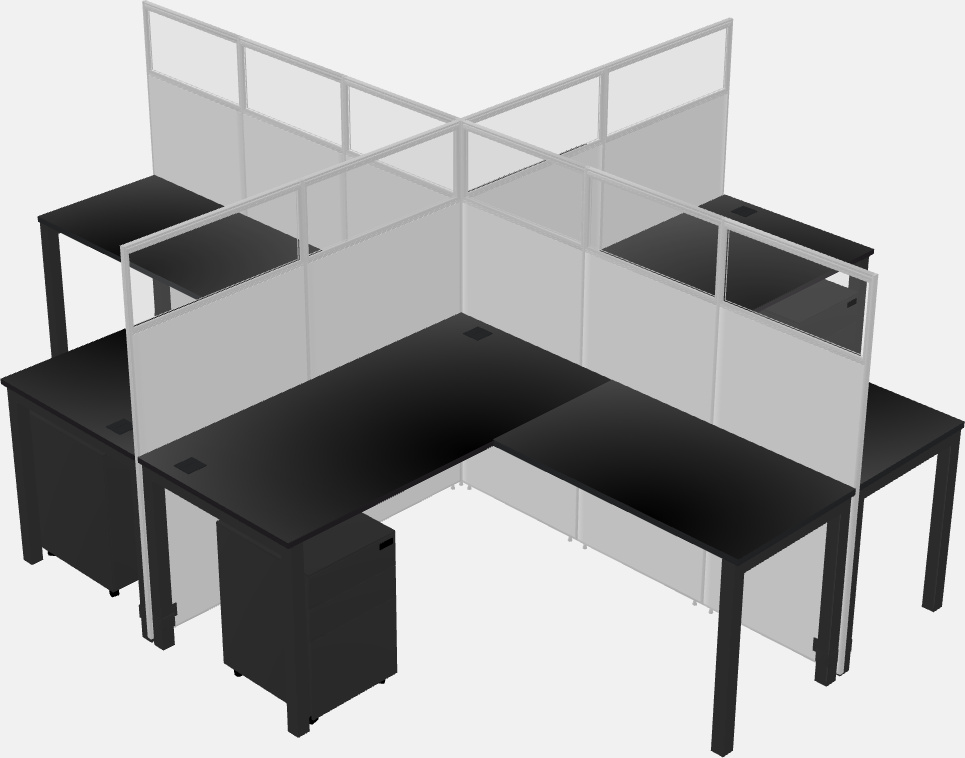 Cubicoli condivisi a forma di l