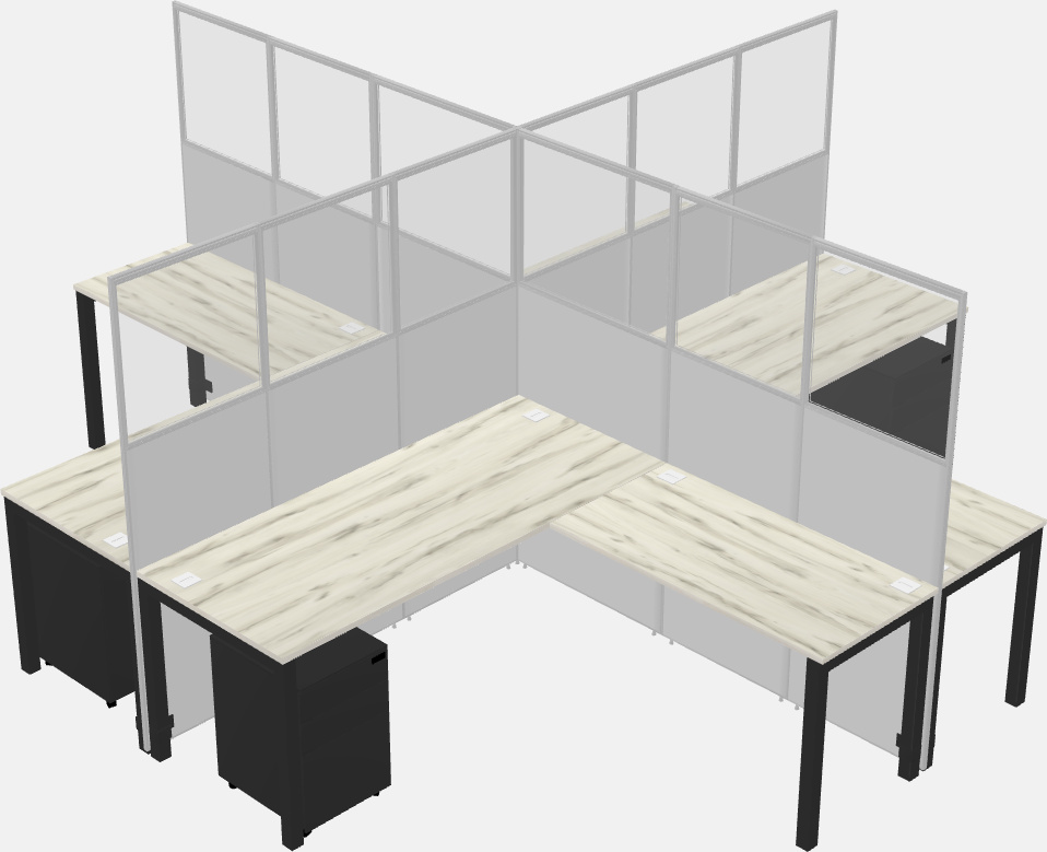 Cubicoli condivisi a forma di l