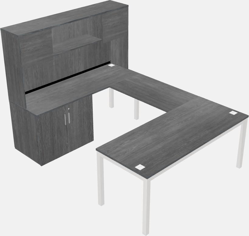 Mesa em forma de u + armário