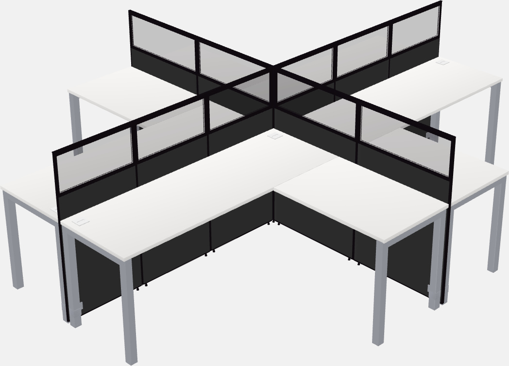 Cubicoli condivisi a forma di l