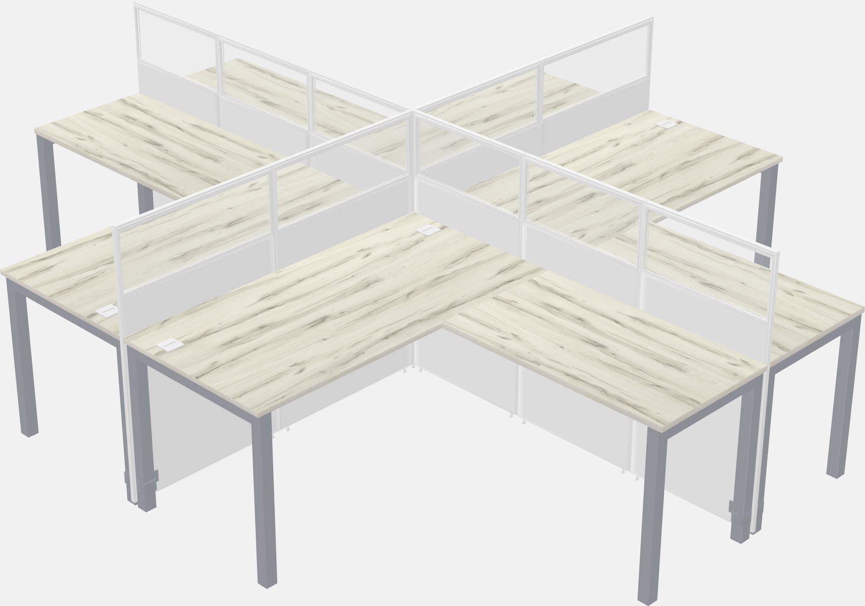 Cubicoli condivisi a forma di l