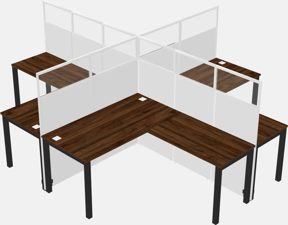 Shared l-shaped cubicles